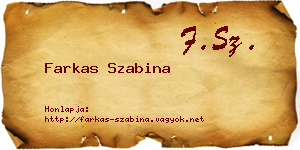 Farkas Szabina névjegykártya