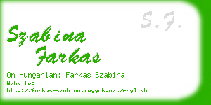 szabina farkas business card